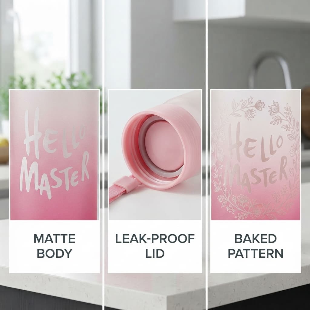 Hello Master Glass Water Bottle