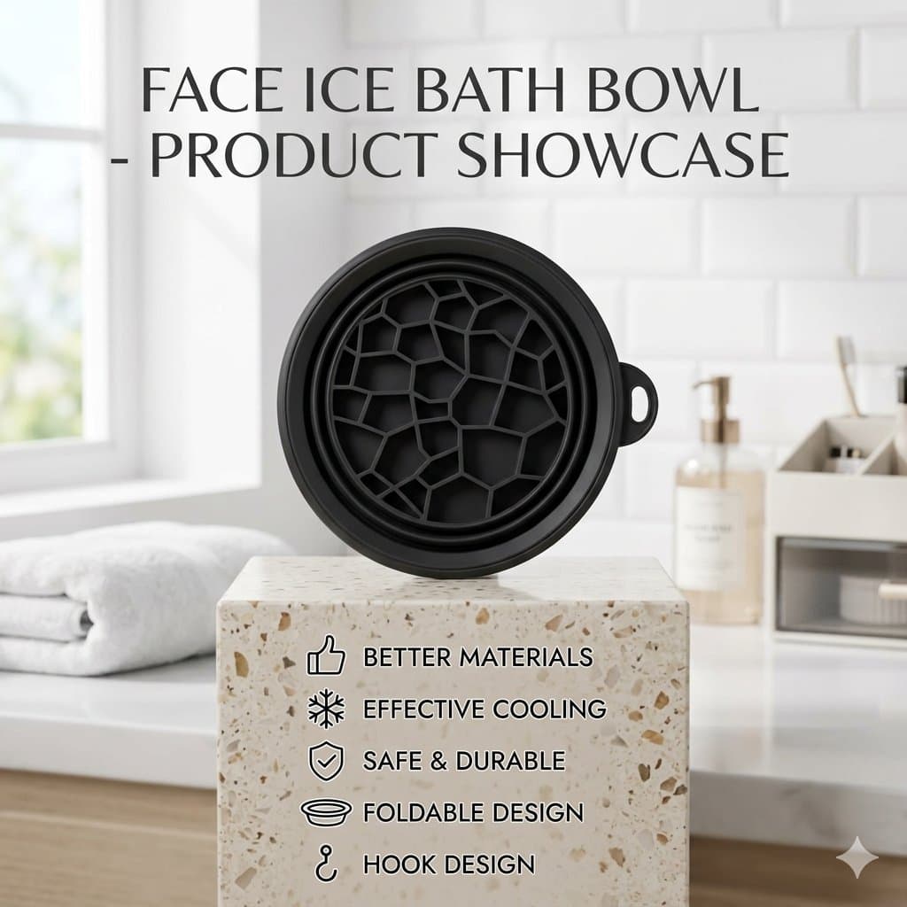 Silicone Foldable Face Ice Bath Bowl