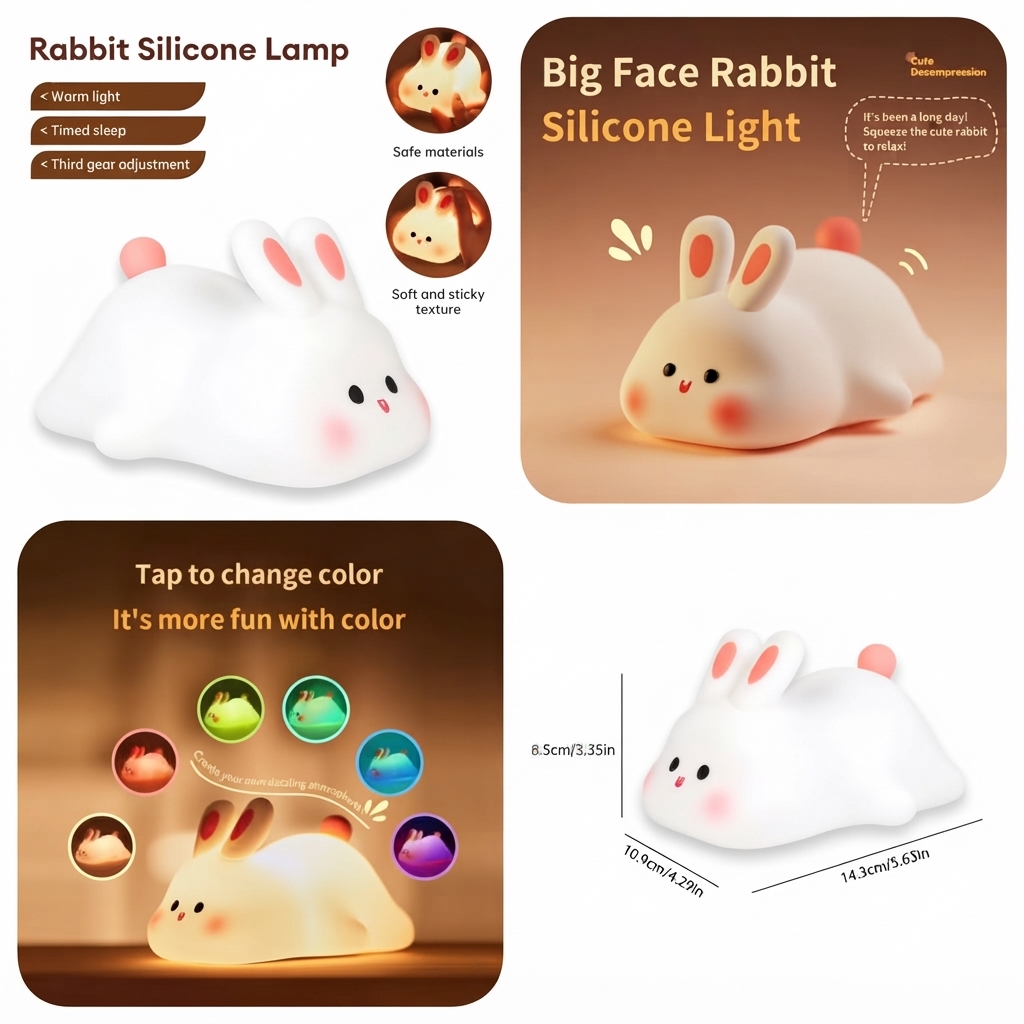 Silicone Rabbit Lamp