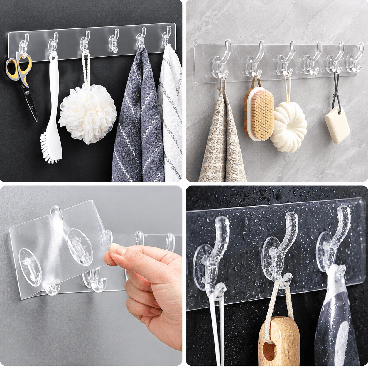 Transparent Self Adhesive Wall Hook Strip