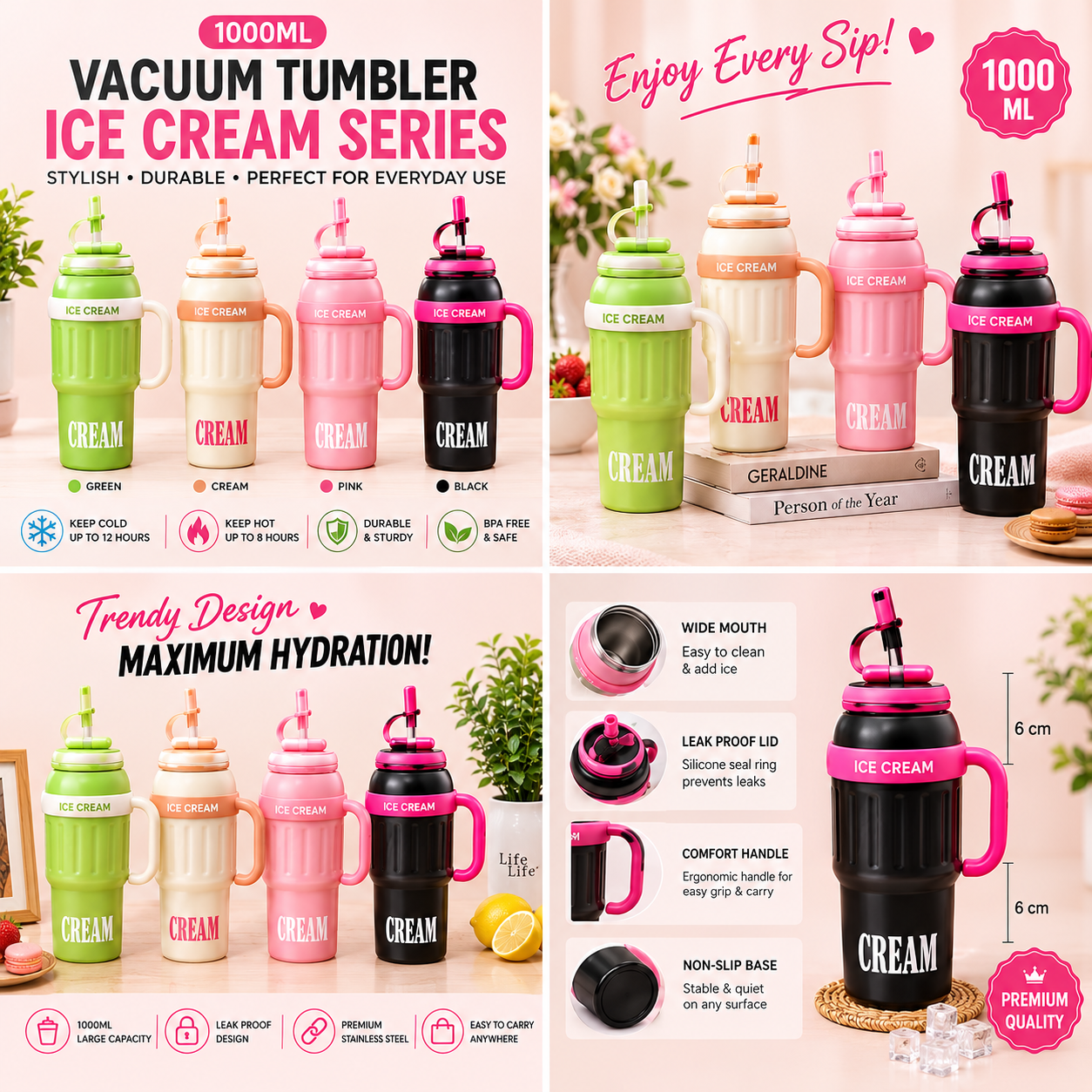 Ice-cream Vacuum Tumbler