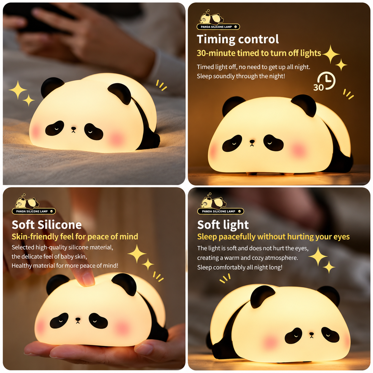 Silicone Panda Lamp